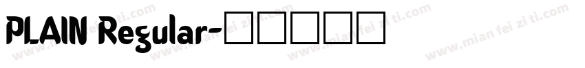 PLAIN Regular字体转换